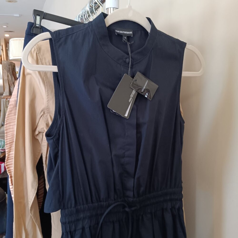 Emporio Armani Women's Midnight Navy Blue Maxi Dress